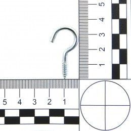 Hak półpełny haczyk wkręcany 3x39mm cynkowany 16szt.