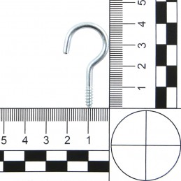 Hak półpełny haczyk wkręcany 3,3x39mm cynkowany 12szt.