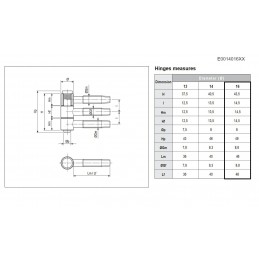 Zawias AGB Tria-16x46 niklowany