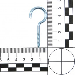Hak półpełny haczyk wkręcany 3,3x50mm cynkowany 8szt.