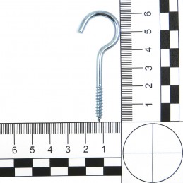 Hak półpełny haczyk wkręcany 3,3x60mm cynkowany 8szt.
