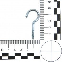 Hak półpełny haczyk wkręcany 3,7x47mm cynkowany 8szt.