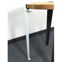 Noga do stołu stalowa biała 76cm mod. G76 montaż bez wiercenia