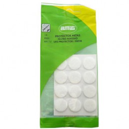 Podkładki filcowe okrągłe 18mm białe 12szt. mod.80 przyklejane