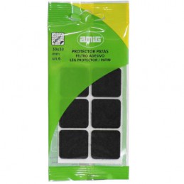 Podkładki filcowe kwadratowe 30x30mm brąz 6szt. mod.80 przyklejane