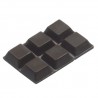 Odbojnik przyklejany Stoper meblowy 12x12mm czarny 24szt DIS mod.412