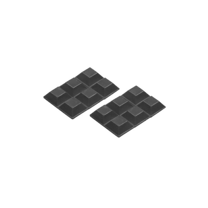 Odbojnik przyklejany Stoper meblowy 20x20x8mm czarny 12szt. mod.413 DIS