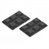 Odbojnik przyklejany Stoper meblowy 20x20x8mm czarny 12szt. mod.413 DIS