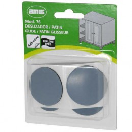 Podkładka ślizg do mebli z teflonu PTFE 38mm szary przyklejany 4szt. mod.76