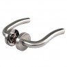 Klamka drzwiowa na okrągłych rozetach 52mm INOX mod. AMIG 19RX