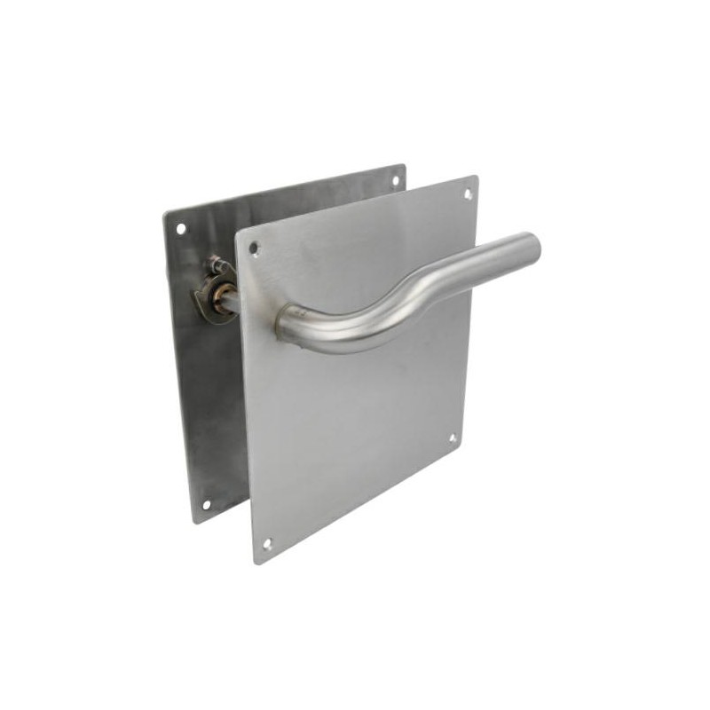 Klamka ze stali nierdzewnej INOX na szyldzie 180x180mm mod. 20C AMIG