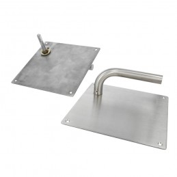 Klamka ze stali nierdzewnej INOX na szyldzie 180x180mm mod. 20C AMIG