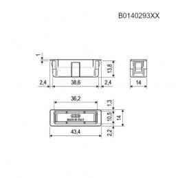 Wkład zaczepu Easy-Fix XT bez magnesu szary RAL7036