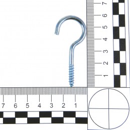 Hak półpełny haczyk wkręcany 4x60mm cynkowany 5szt.