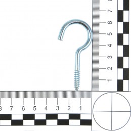 Hak półpełny haczyk wkręcany 4,3x63mm cynkowany 3szt.