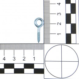 Haczyki oczkowe wkręcane 2,5x26mm oczko 5,5mm cynkowane 26szt.