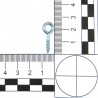 Haczyki oczkowe wkręcane 2,5x26mm oczko 5,5mm cynkowane 26szt.