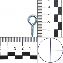 Haczyki oczkowe wkręcane 3x30mm oczko 9mm cynkowane 25szt.