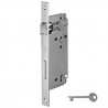 Zamek drzwiowy na klucz 90/60 niklowany F22 prost. PATENT GRANDE