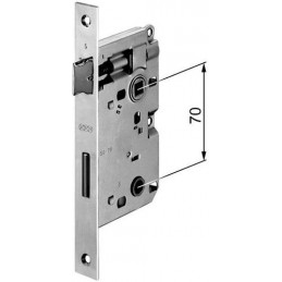 Zamek łazienkowy 70/50 mosiądzowany czoło 20x188 prost. PATENT Piccola