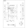 Zamek drzwiowy na klucz 70/40 chrom mat F20x188 PATENT Piccola