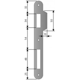 Zaczep z najazdem 193x22mm płetwa 10mm brązowy do zamków PATENT