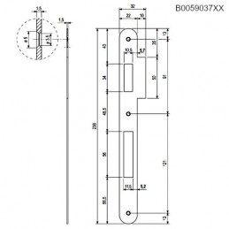 Zaczep PATENT F22/238 naj. okr. n.brąz