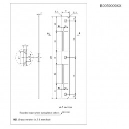 Zaczep Patent Grand F22/238 mosiądzowany