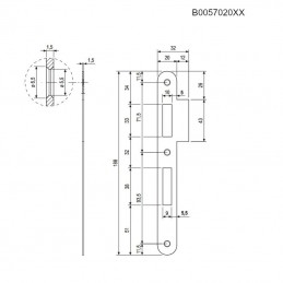 Zaczep PATENT Pi F20/188 naj. okr. nikl.