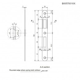 Zaczep PATENT Pi F20/188 okr. mosiądzow.