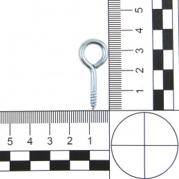 Haczyki oczkowe wkręcane 3x35mm oczko 9mm cynkowane 21szt.| AGAS