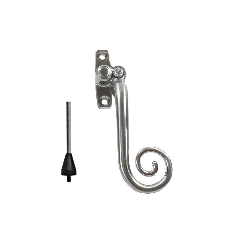 Klamka okienna Monkey Tail z blokadą Prawa grafit