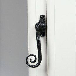 Klamka okienna Monkey Tail z blokadą Prawa czarna