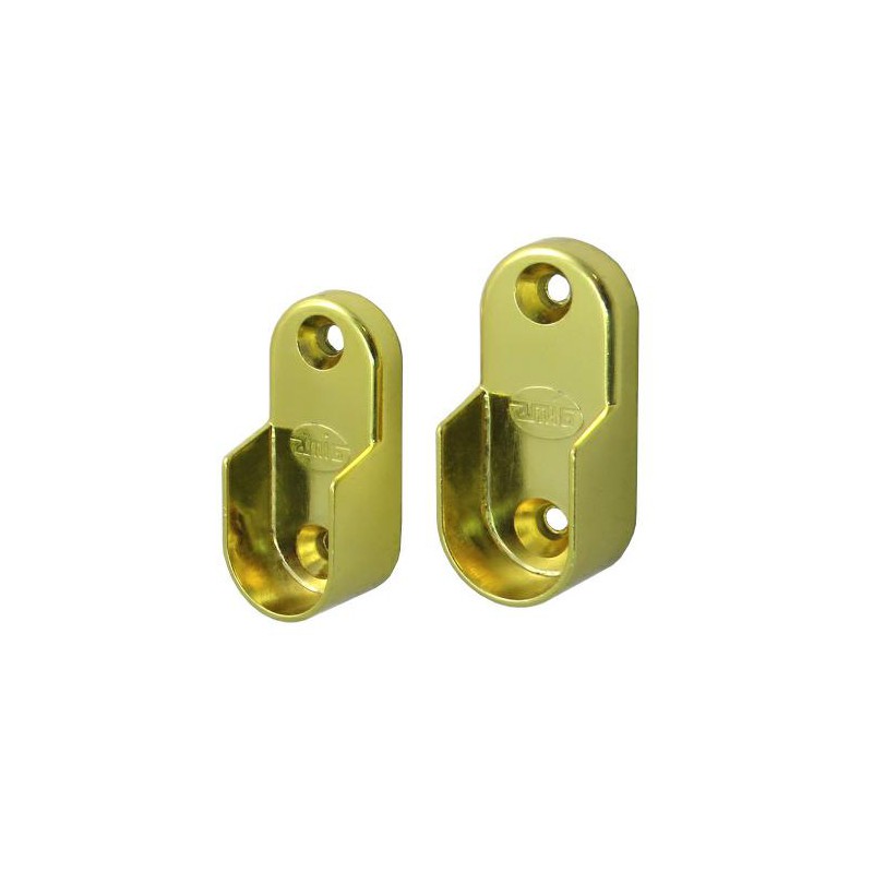 Wspornik drążka ubraniowego 30x15mm złoty 2szt mod.7