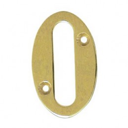 Cyfra 0 mosiężna 5cm przykręcana