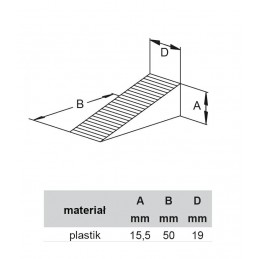 Odbój do drzwi klin TRAPEZIO biały