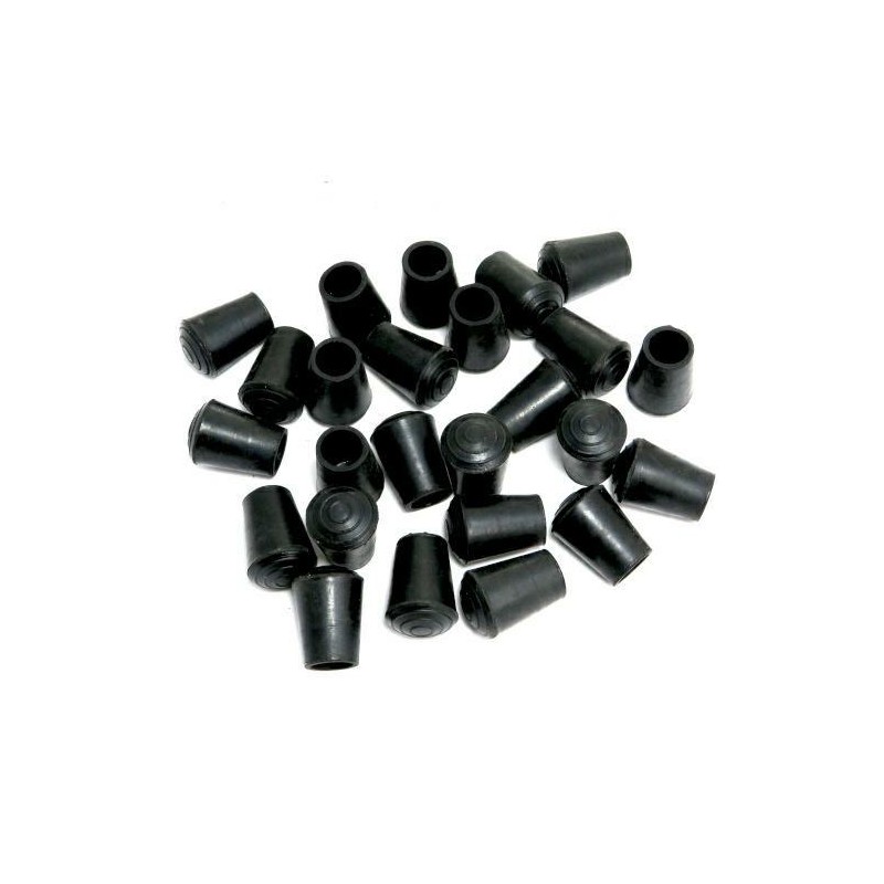 Nakładki meblowe do nóg 14mm gumowe czarne 25szt mod.656