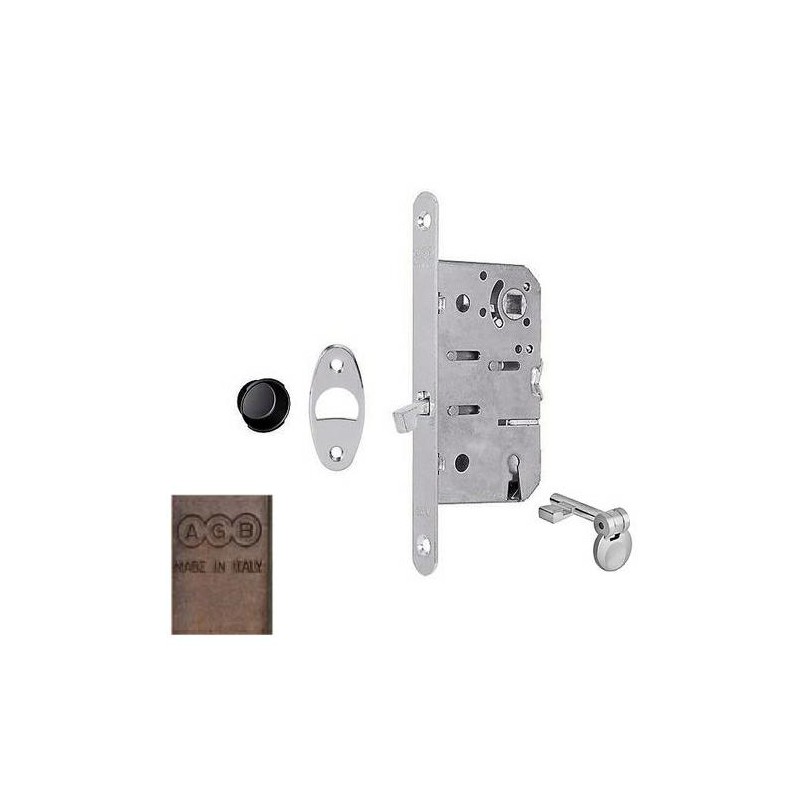 Zamek hakowy na klucz 70/50 czoło 16x168mm brąz SCIVOLA-T