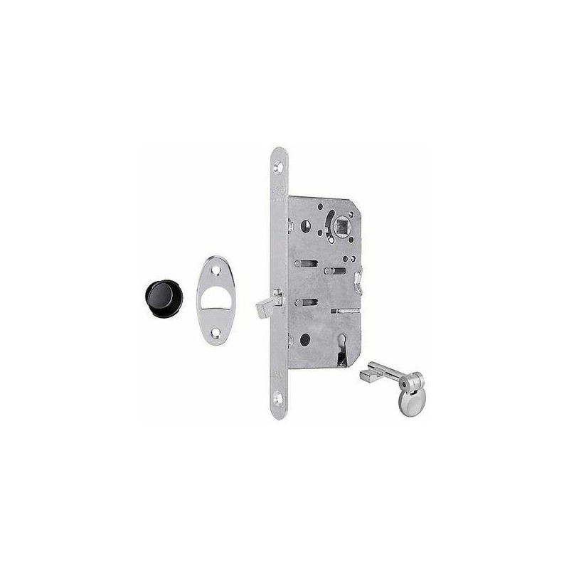 Zamek hakowy na klucz 70/50 czoło 16x168mm chrom mat SCIVOLA-T