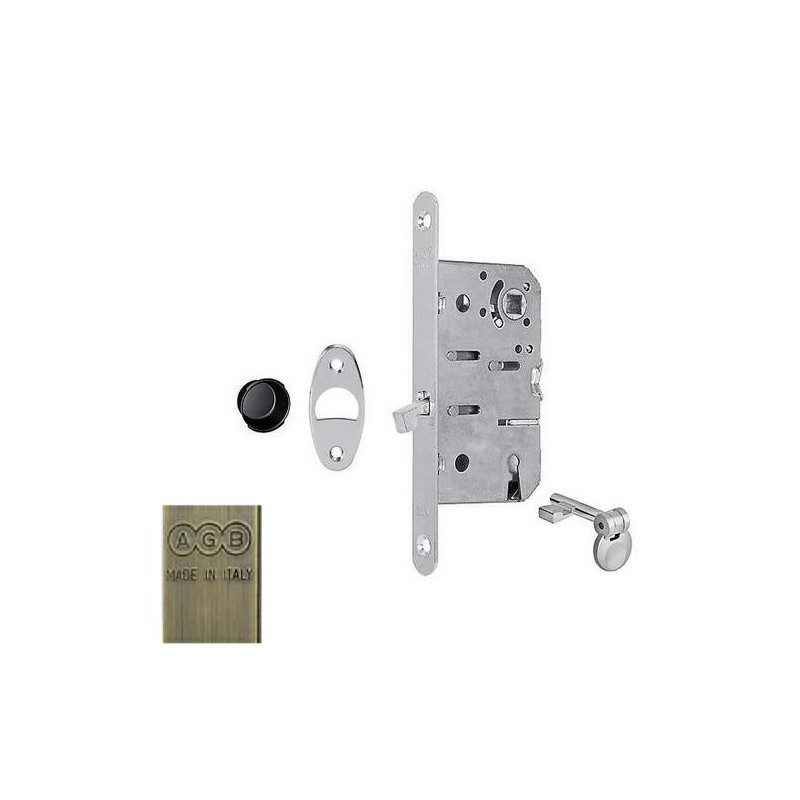 Zamek hakowy na klucz 70/50 czoło 16x168mm mosiądz antyczny SCIVOLA-T