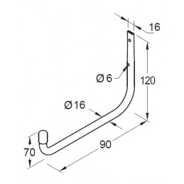 Hak pojedynczy 9cm wieszak garażowy ref. 367