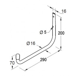 Hak pojedynczy 29cm ref. 370