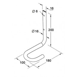 Hak na rower z osłoną z pianki ref. 378