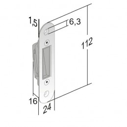 Zaczep do zamków magnetycznych Bonaiti Twin złoty połysk M4 do aluminium