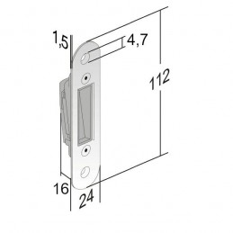 Zaczep do zamków magnetycznych Bonaiti Twin czarny