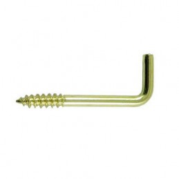 Hak prosty 3,3x40mm haczyk wkręcany mosiądzowany 16 szt.