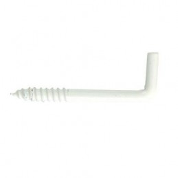 Hak prosty 4x51mm haczyk wkręcany biały 5 szt.