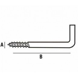 Hak haczyk prosty 3x30mm cynkowany + kołek rozporowy 6 szt.