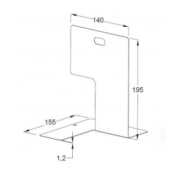 Podpórka do książek stalowa srebrna 195x140mm FERMALIBRO