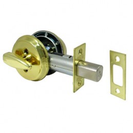 Zamek dodatkowy z szyldami klucz - pokrętło mosiądzowany mod. TESA 516